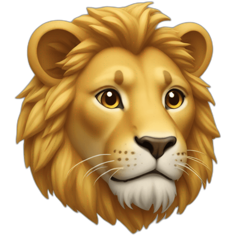 Un chat sur un lion emoji