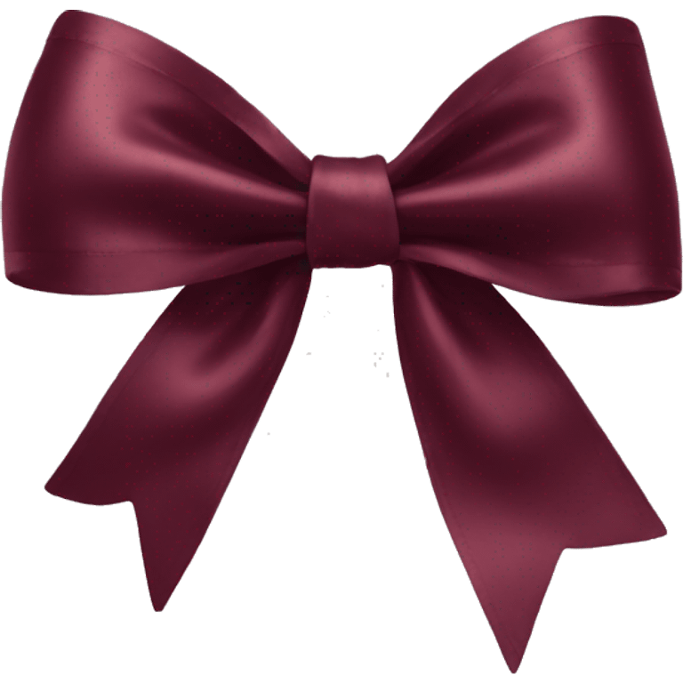 Burgundy satin bow emoji