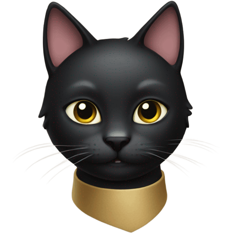 Black cat celebrating  emoji