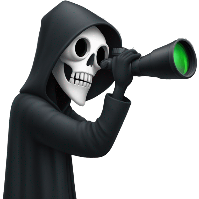 The Grim reaper looking through binoculars  emoji