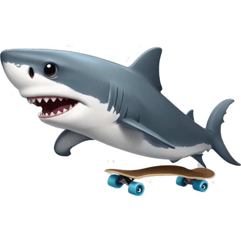 Shark skating with tony hawk emoji