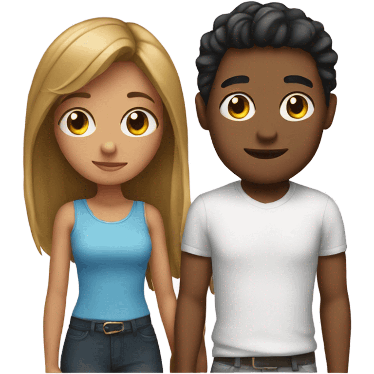 Girl with her boyfriend  emoji