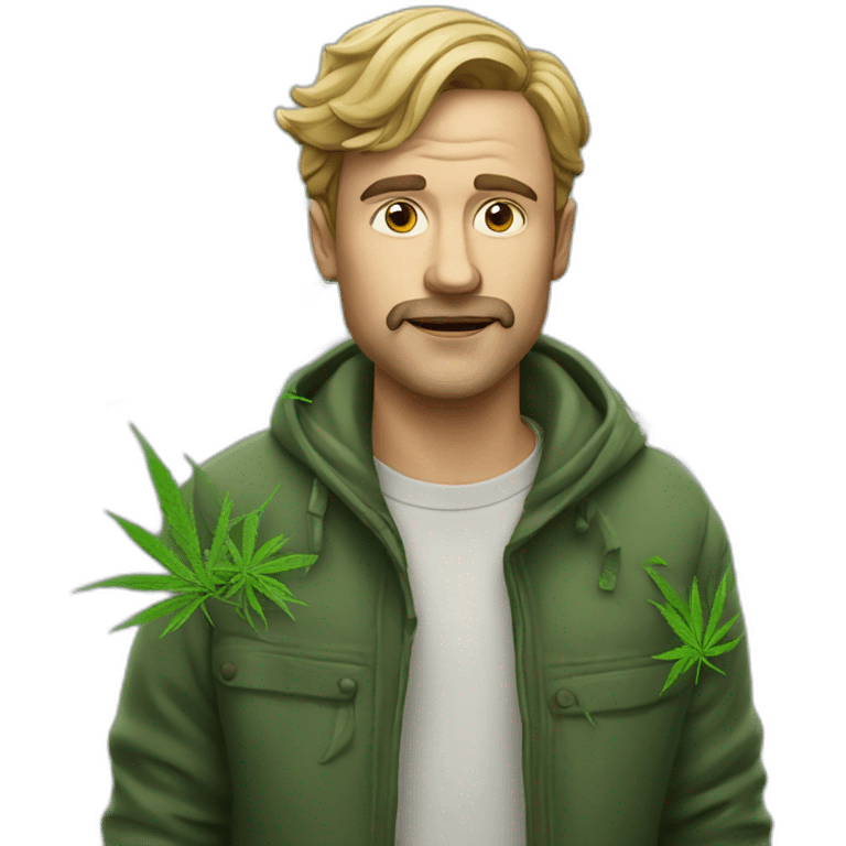 homme qui fume du cannabis amsterdam emoji