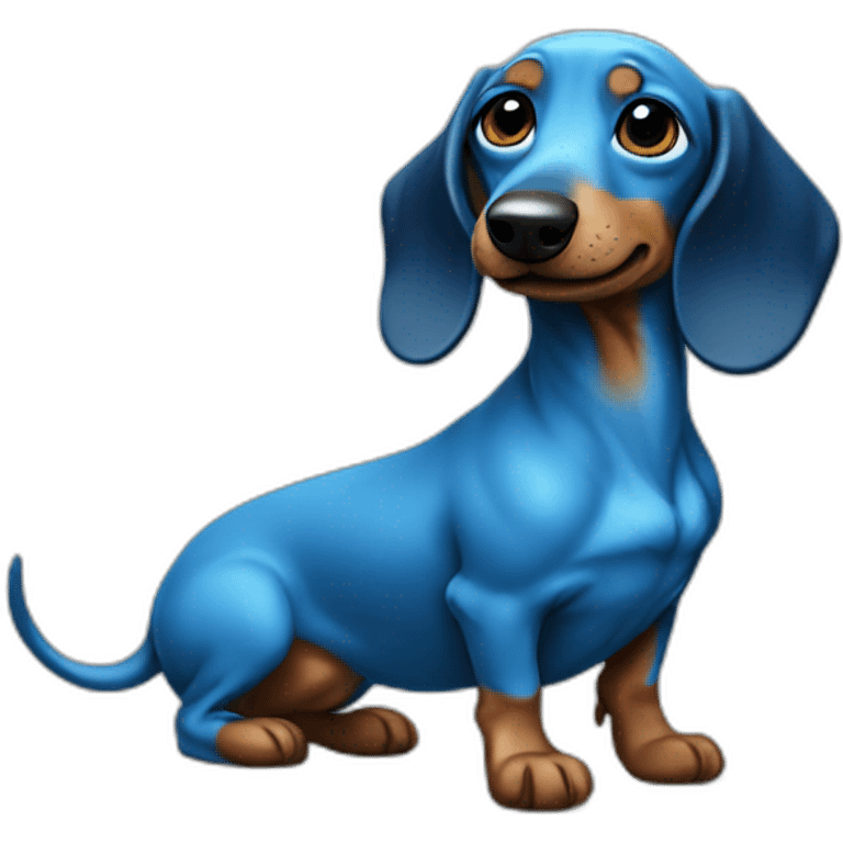 smurf dachshund blue emoji