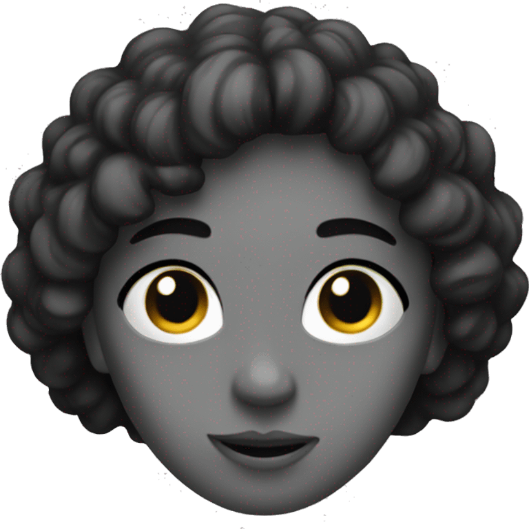 A black and white emoji