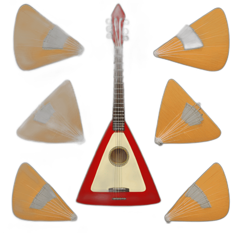 russian Folk Instrument triangle shape Balalaika 3 string emoji