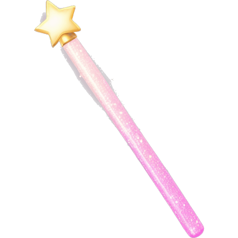 Light pink long wand with sparkles emoji