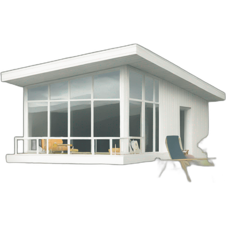 scandinavian modern summer house emoji