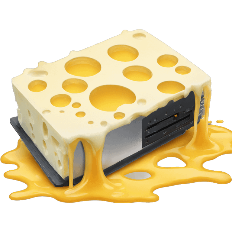 graphics card made of melting cheese emoji