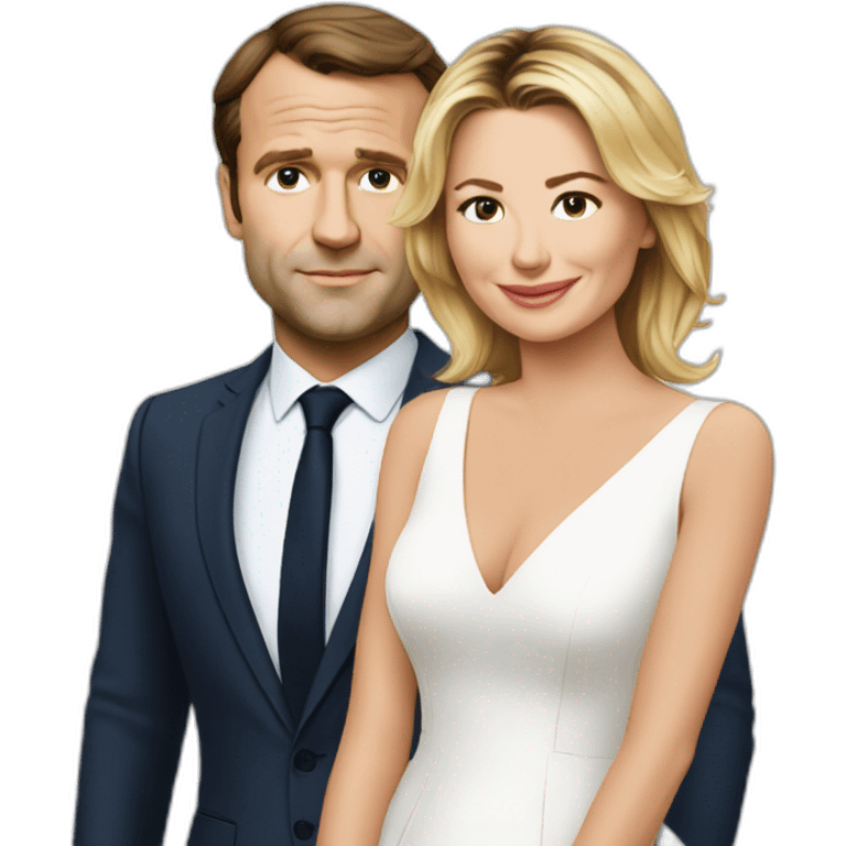 Macron et Virginie efira emoji