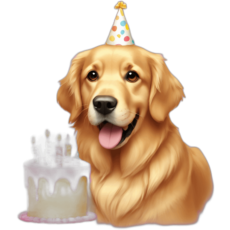 Golden Retriever birthday  emoji