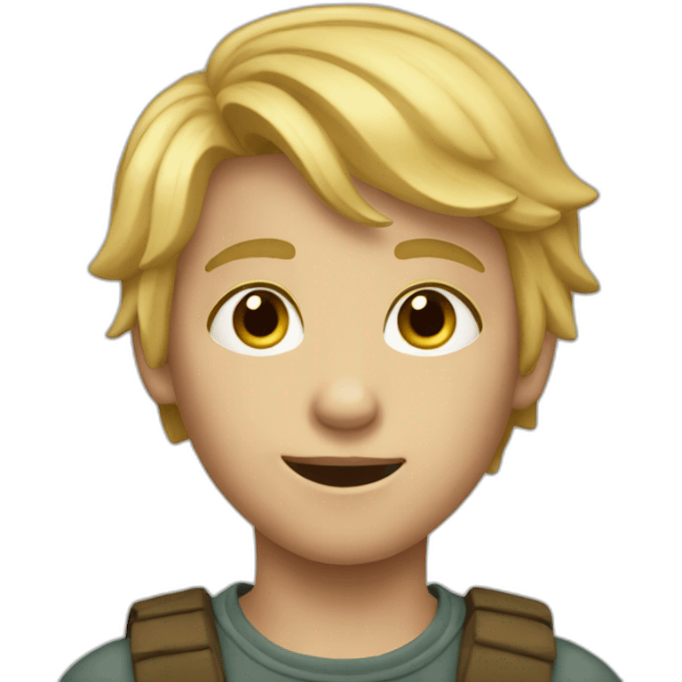 Blond Seven years old boy emoji