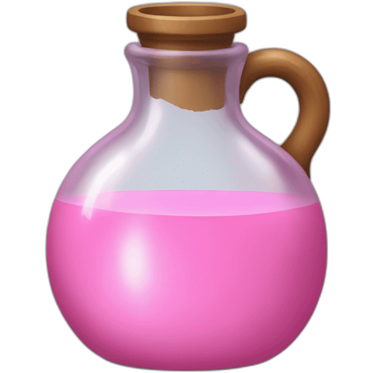 medieval potion filled with pink pale color emoji