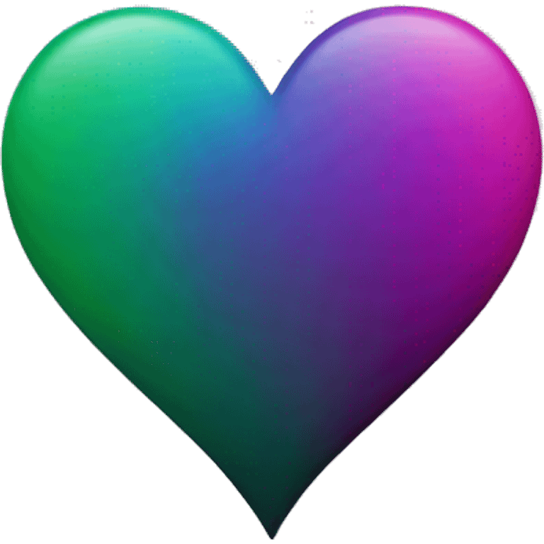 Green purple magenta ombré heart  emoji