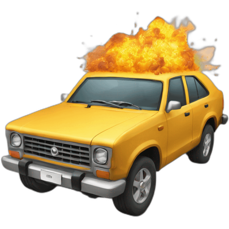 coche explosión emoji