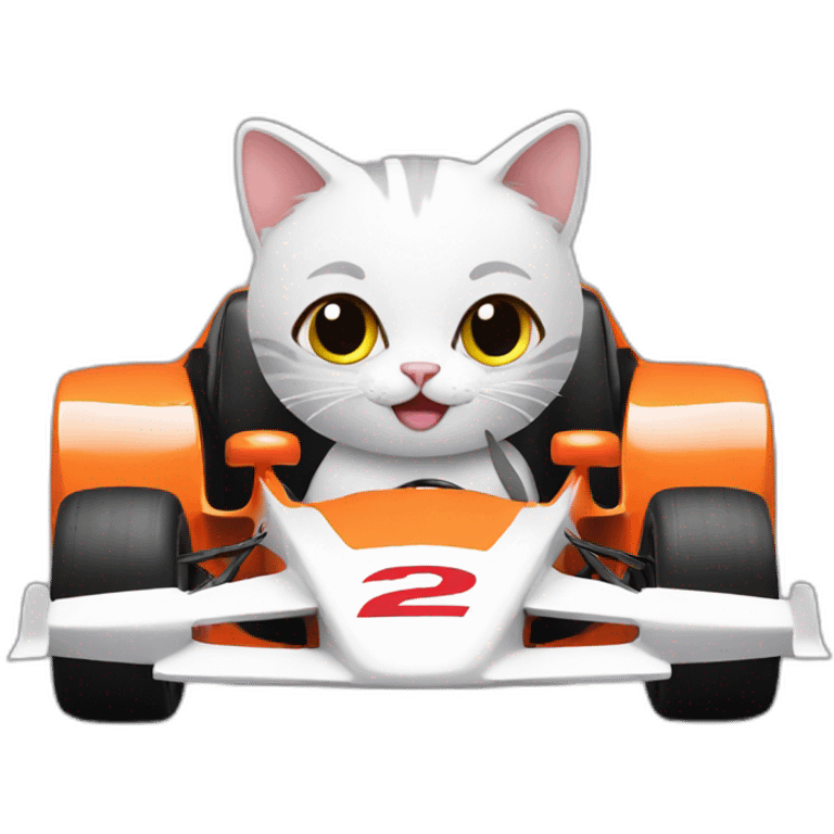 cat in race car emoji