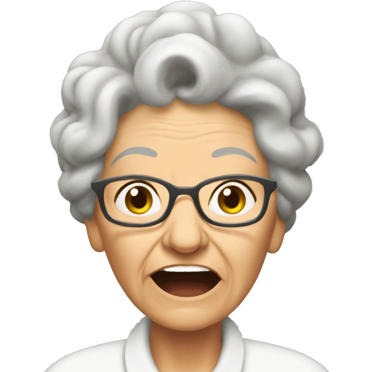 Granny farting  emoji