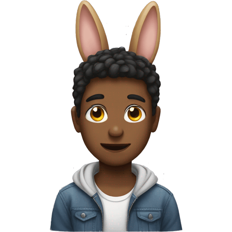 boy with rabbit ears  emoji