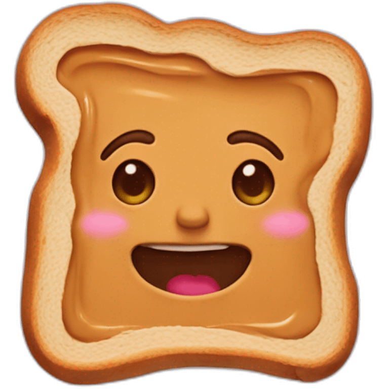 Tartine peanut butter jelly on face emoji