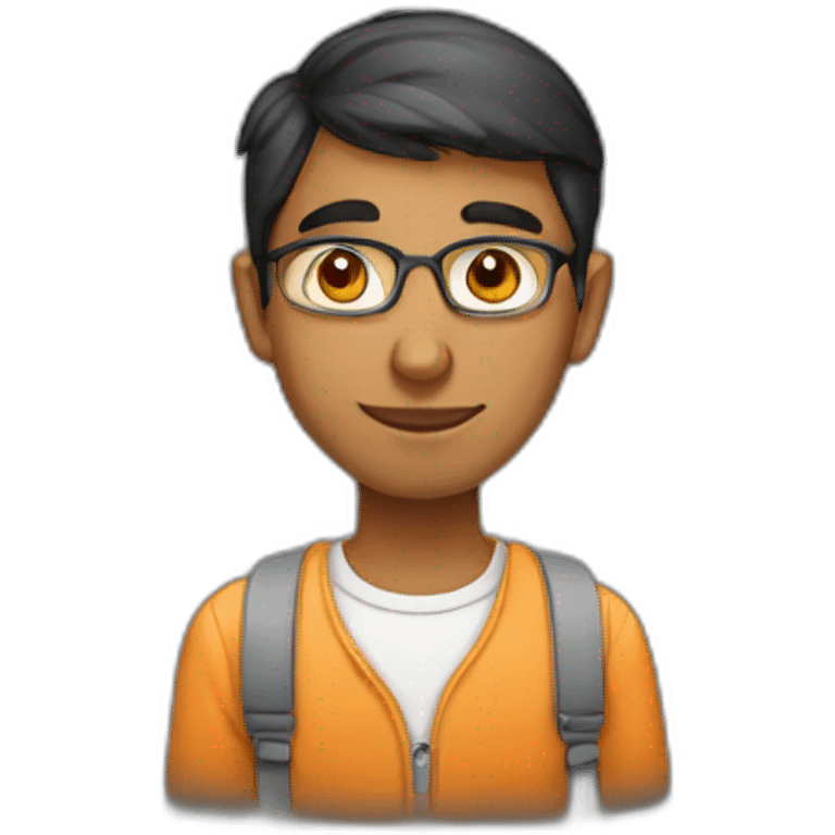 indian young guy programmer emoji