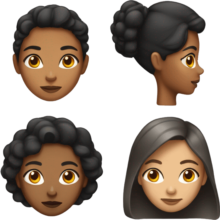 Black and Filipino mixed race woman emoji