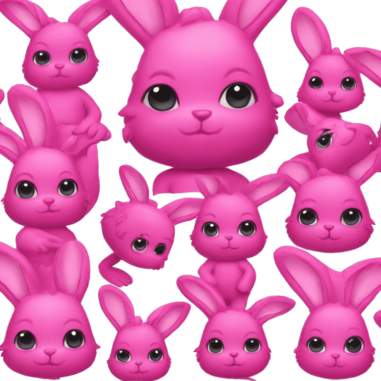 hot pink bunny  emoji