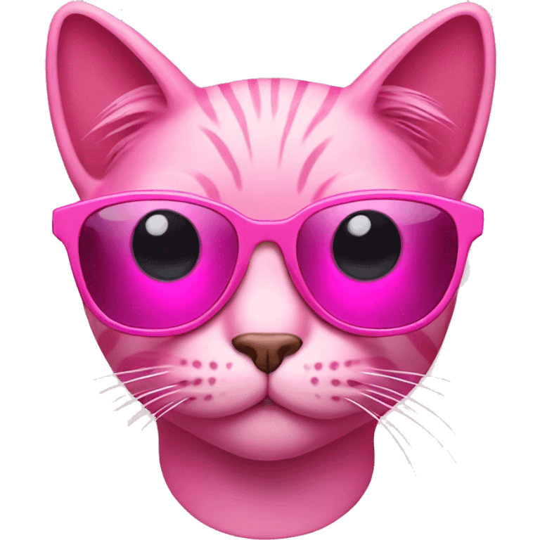 pink cat with sunglasses emoji