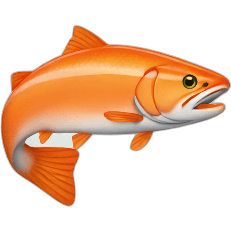 Orange salmon emoji