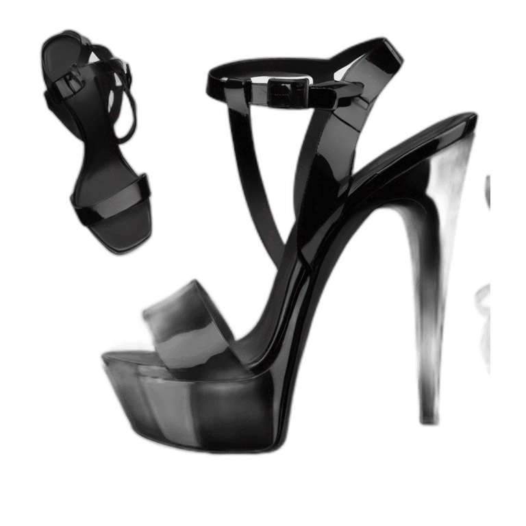 Ysl sandal tribute black patent emoji