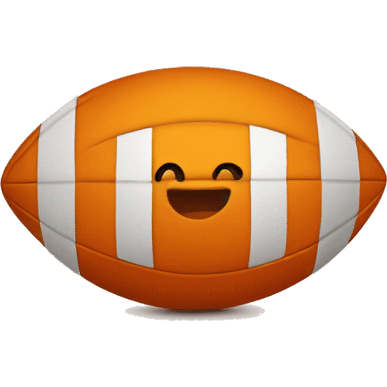 Orange football with hearts emoji