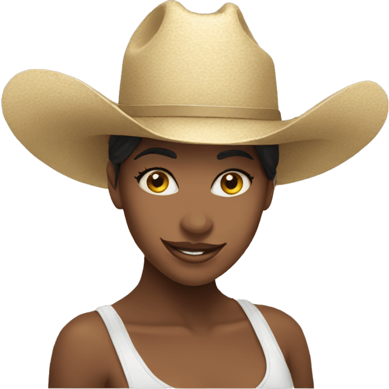 Hat face texas dancer for a logo emoji