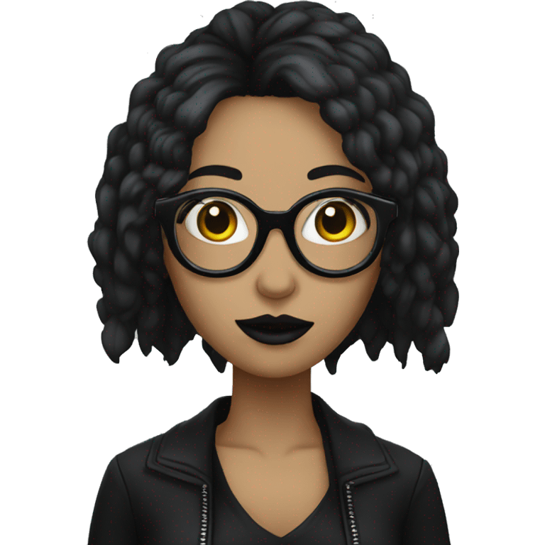 Goth woman glasses emoji