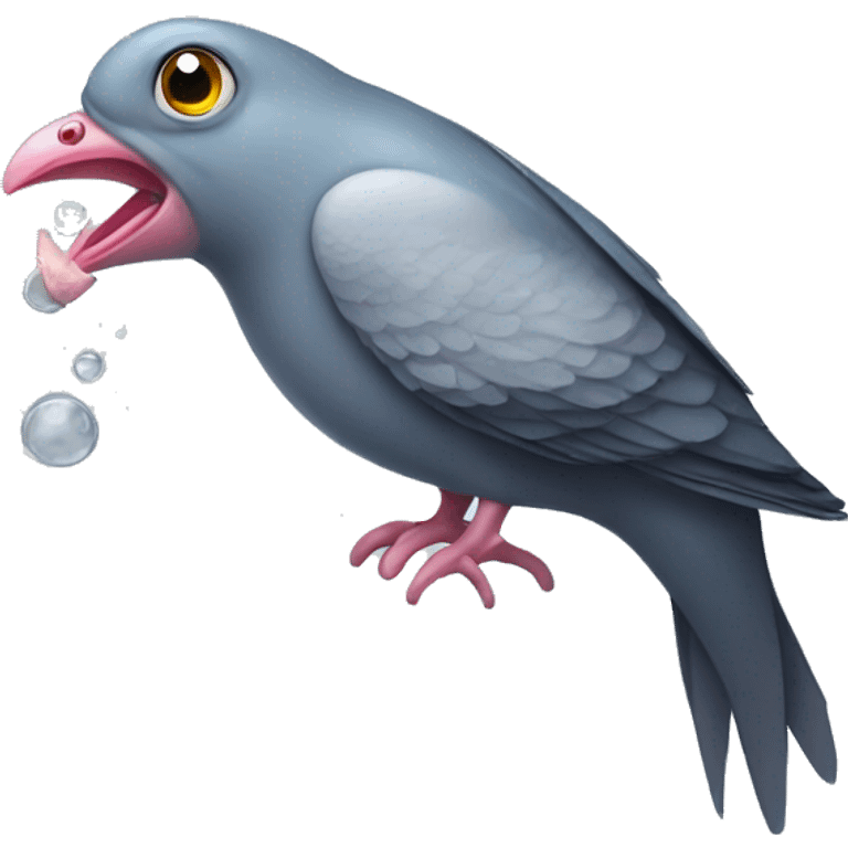 fish with a pigeon head emoji