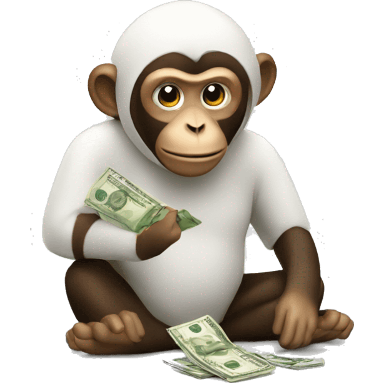 monkey counting money emoji