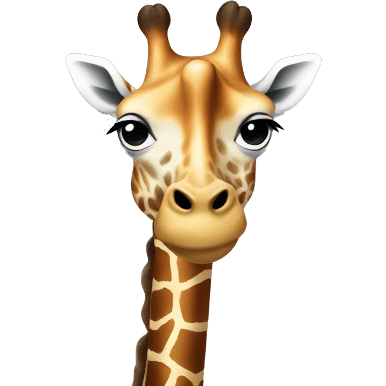 Giraffe with short neck emoji