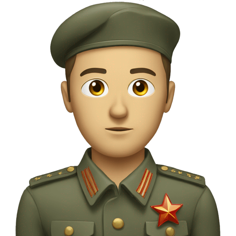 ussr soldier serious with takes emoji