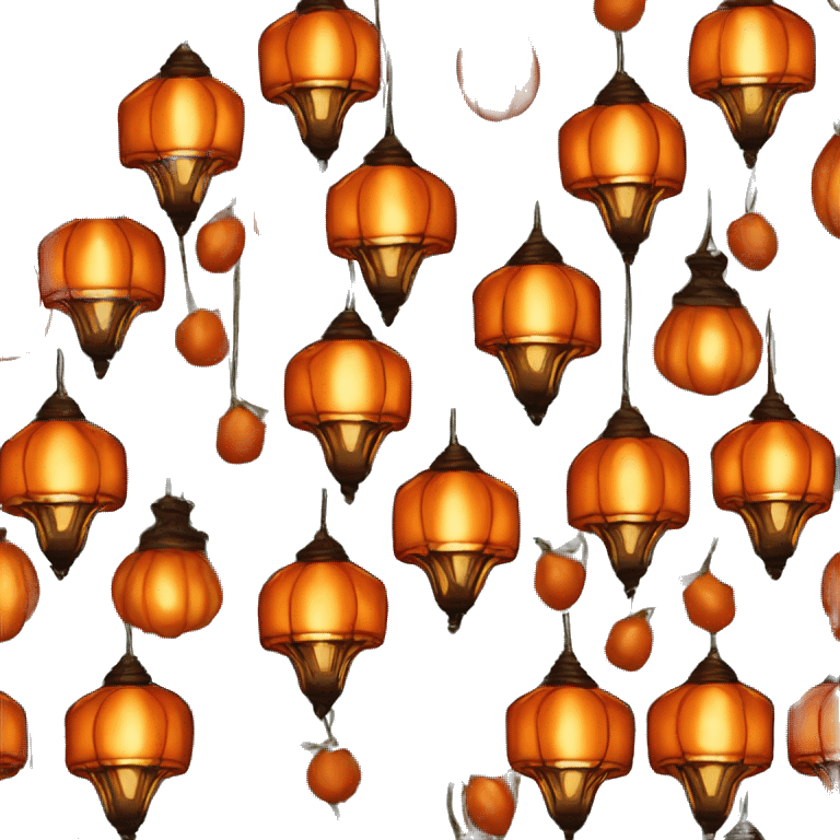 Orange Tiffany lamp emoji