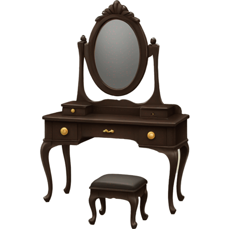 Dark brown Vintage vanity emoji