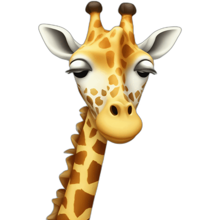 Sneezing giraffe emoji