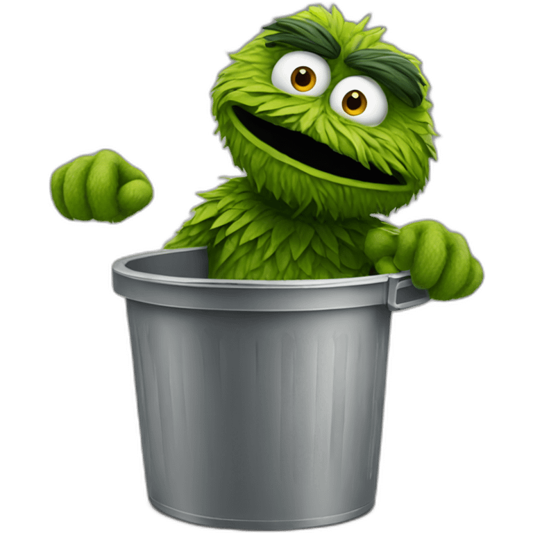 Oscar the grouch mad emoji