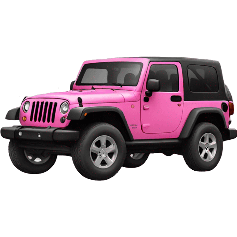 Pink modern jeep emoji