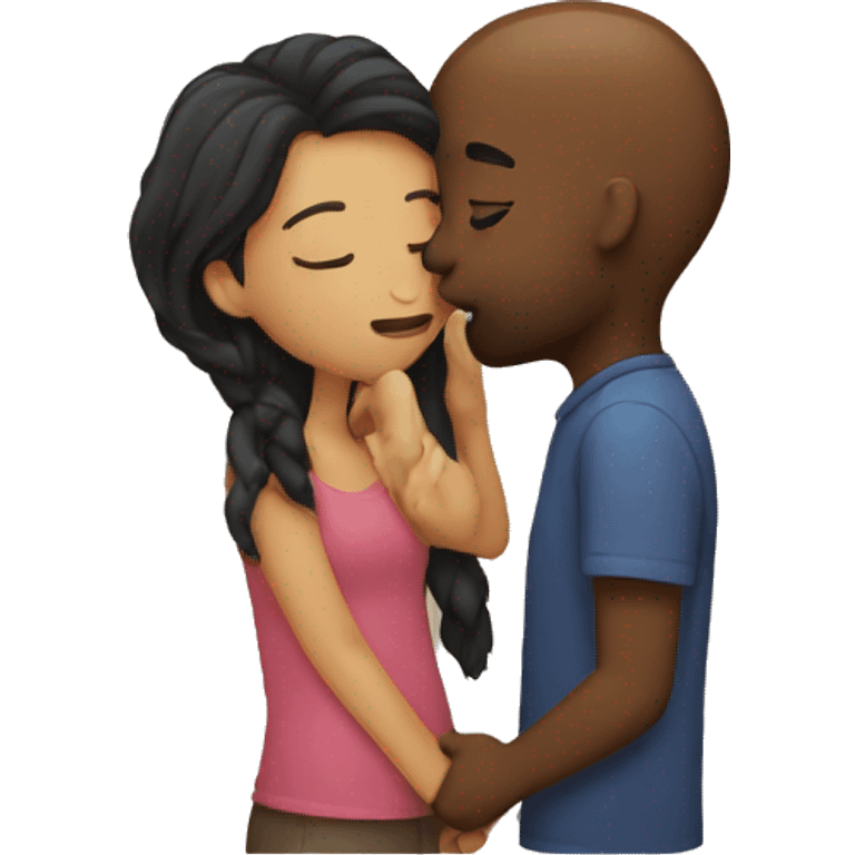 Guy and girl kissing  emoji