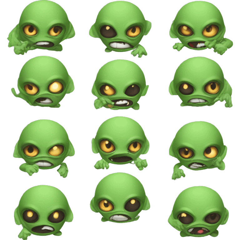 Aliens wrestling emoji