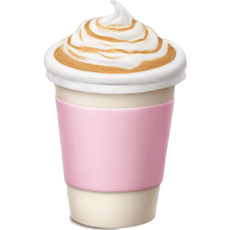 Light pink pumpkin latte emoji