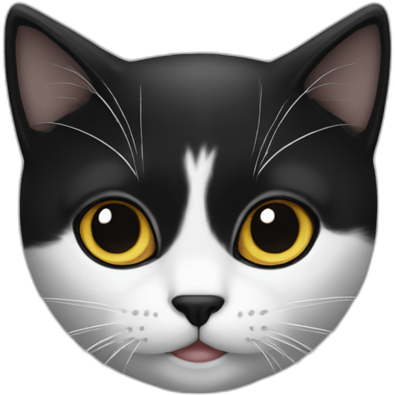 gato blanco con negro emoji