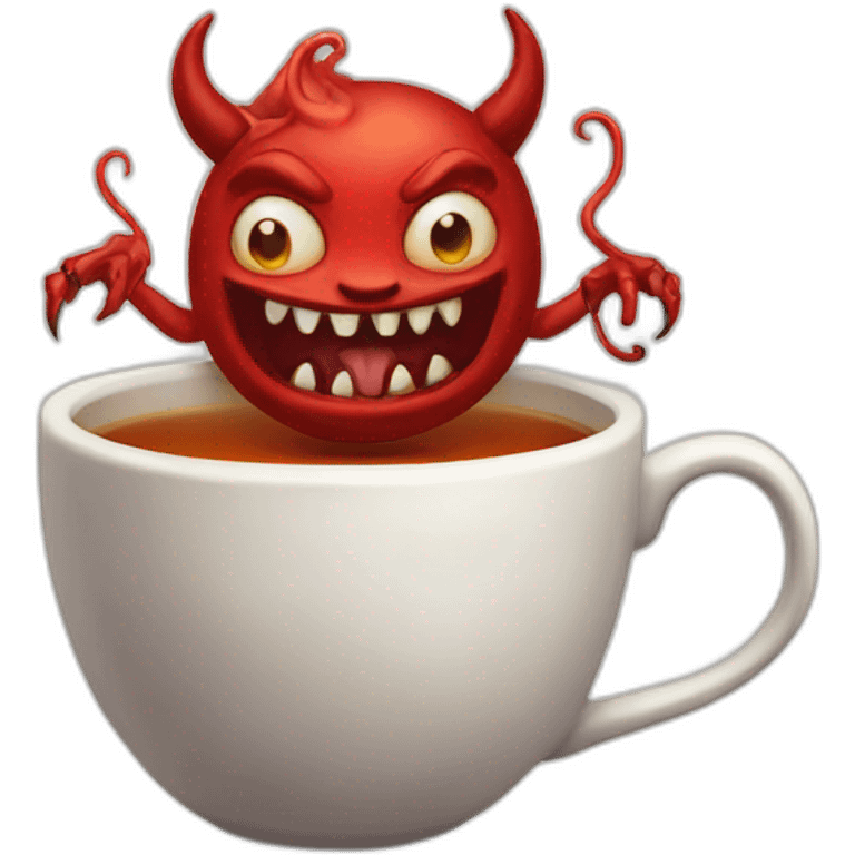 Tea devil emoji