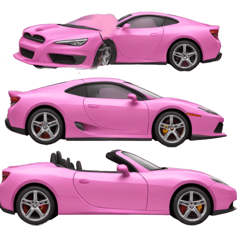 Pink sport car emoji