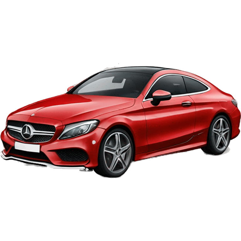 Red Mercedes c class coupe emoji