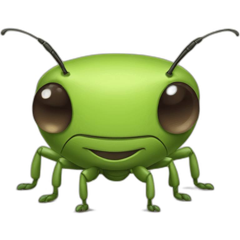 cute Anthropomorphic cricket emoji