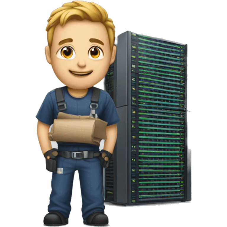 devops guy with servers and GPUs emoji